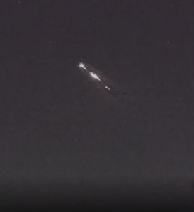 An object streaking across the sky